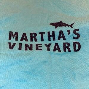 Martha’s Vineyard graphic tee in blue on the tag comfort wash. Size L NN